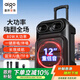 愛(ài)國者S56 12吋廣場(chǎng)舞音響無(wú)線(xiàn)藍牙拉桿音箱大功率戶(hù)外音響K歌便攜低音炮擺攤擴音器喇叭 雙麥克風(fēng)
