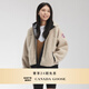 加拿大鵝（Canada Goose）Simcoe 女士羊羔絨連帽衫羊毛抓絨夾克大鵝外套 7016W 950 淺黃褐色 L