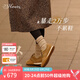 73Hours明星同款女鞋小餅干25春夏新款軟底休閑運動鞋德訓(xùn)鞋阿甘鞋 棕色 38