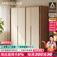 Morelax實(shí)木衣柜家用推拉門(mén)臥室儲(chǔ)物柜橡木衣柜奶油風(fēng)衣柜收納衣櫥 1.2米衣柜（長(zhǎng)1.2*2.0米高） 送貨上門(mén)+免費(fèi)安裝