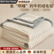 RICH YOUR HOME德國品質(zhì)毛毯冬季加厚牛奶絨辦公室午睡毯披肩蓋毯珊瑚絨宿舍小毯 奶油白[雙面牛奶絨柔軟細膩] 120x200cm[學(xué)生宿舍毯]