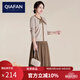 恰凡（QIAFAN）媽媽秋裝套裝連衣裙洋氣女上衣2024新款小衫中老年女裝針織打底裙 咖啡色套裝 L （推薦95-110斤）