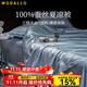 莫代爾夏季A類(lèi)100%蠶絲被天絲夏涼被四件套榨蠶絲涼感空調被可機洗被子 寧靜海藍【蠶絲填充】 200x230cm夏被 床單四件套【夏被