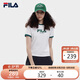 FILA 斐樂官方女子短袖T恤2025夏季時尚休閑撞色純棉上衣網(wǎng)球小短T