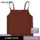 moussy 新品基礎(chǔ)款多色小吊帶針織背心女028HSZ80-0501 060棕色 S 00001