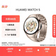 HUAWEI WATCH 5 42mm高端款爍金色904L不銹鋼表殼晨曦金鈦金屬表帶首創(chuàng  )X-TAP智感窗鴻蒙腕上小藝eSIM通信