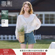 香影白色薄款外套女短款2025夏裝新款天絲開衫外搭連帽空調(diào)衫上衣 白色 M 160/84A/95-110斤