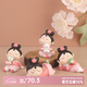 如果（Roogo）古風(fēng)國潮小擺件創(chuàng  )意裝飾品辦公桌面可愛(ài)仕女教師節送女生生日禮物 格格的日常4個(gè)一套送禮袋