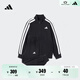 adidas男女大童休閑舒適長(cháng)袖套裝兒童秋季新款阿迪達斯官方輕運動(dòng)   黑色/白色   164