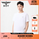 BOY LONDON【簡約印象】25新款春夏男女同款針織短袖潮流T恤N01254 白色 M