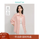 茵曼（INMAN）全苧麻中短袖襯衫2025春秋女裝新款洋氣襯衫領(lǐng)襯衣上衣 藕粉色 L