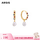 Arsis純真年代油畫(huà)復古耳圈女原創(chuàng  )時(shí)尚簡(jiǎn)約耳環(huán)耳飾送女友禮物 油畫(huà)復古耳圈