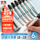 晨光（M&G）文具升級(jí)大容量勾線筆優(yōu)握正姿雙頭油性記號(hào)筆6支/盒 學(xué)生美術(shù)生專用辦公會(huì)議筆防水防油速干開學(xué)