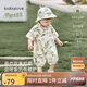 babylove嬰兒連體衣夏季竹棉山茶紗布和尚服新生兒寶寶衣服薄款透氣哈衣