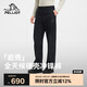伯希和（Pelliot）[巖殼]戶外硬殼沖鋒褲男女夏季防水徒步登山長褲115302003黑XL