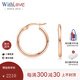WithLove 玫瑰18K金光面素金耳環(huán)復(fù)古設(shè)計感ins高級風(fēng)時尚耳飾女 【小號】玫瑰18K金/現(xiàn)貨
