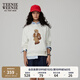 Teenie Weenie小熊衛(wèi)衣女春季學(xué)院風(fēng)大熊刺繡圓領(lǐng)衛(wèi)衣上衣女 象牙白 S (160)