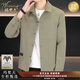 瑪梵夫正品高端男士外套2026秋季新款修身韓版休閑翻領(lǐng)夾克男裝秋裝褂子 186豆綠色 【專(zhuān)柜直發(fā)】 XL 180【140-155斤】