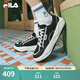 斐樂（FILA）官方男鞋COOKIES復(fù)古帆布鞋2025夏新款曲奇鞋時尚休閑鞋 黑/奶白-BG 42
