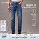 Calvin KleinJeans【涼感】25春夏男士復(fù)古休閑通勤ck修身微彈牛仔褲4RAB725 ULN-牛仔淺藍 34