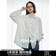 初語(yǔ)竹纖維抑菌襯衫女2024春夏新款通勤百搭純色防曬長(cháng)袖開(kāi)衫上衣 米白色 M