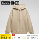 蕉內（Bananain）非常服503Relax男女同款連帽衛衣加絨休閑百搭透氣秋冬新款男裝 【男女同款加絨】杏卡其 M
