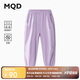 馬騎頓（MQD）【吸濕速干】MQD童裝女大童夏款抗菌抗皺防蚊針織褲 淺紫 130cm 