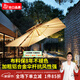 紫葉（ziye）戶(hù)外遮陽(yáng)傘庭院傘太陽(yáng)能LED帶燈傘花園露臺崗亭大雨擺攤傘太陽(yáng)傘 特價(jià)帶燈2.5米方形【配370斤水箱】80MM傘桿