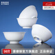景德鎮(zhèn)（jdz）高溫白瓷面碗餐具小套組家用中式陶瓷碗純白色湯碗組合裝搬家禮物 流霜6英寸面碗4個(gè)