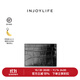 INJOYLIFE鱷魚(yú)紋錢(qián)包小巧輕薄迷你超薄零錢(qián)包優(yōu)雅卡包一體包 黑色