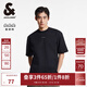 杰克·瓊斯（JACK&JONES）25年衣服男裝純棉短袖t恤男士夏季潮流寬松純色簡(jiǎn)約高端重磅半袖 E40黑色 XL