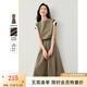 梵希蔓復古通勤套裝裙女2025年夏季新款寬松上衣半身裙休閑兩件套 M6999 軍綠色 XL