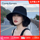 CRANTA KOMEIA防曬帽子女2025新款防紫外線漁夫帽遮陽(yáng)帽生日禮物送女友 黑色