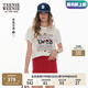 Teenie Weenie小熊女裝T恤2025夏季新款簡(jiǎn)約休閑活力學(xué)院圓領(lǐng)短袖 象牙白 S