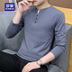 羅蒙（ROMON）純棉長(cháng)袖T恤男2025秋季新款高品質(zhì)打底外穿休閑V領(lǐng)上衣 深 XL
