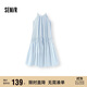 森馬（Semir）連衣裙女海邊度假掛脖兩穿長裙2025夏季蝴蝶結(jié)初戀裙109325114011