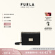 芙拉（FURLA）【七夕禮物】1927牛皮小號(hào)女士簡(jiǎn)約休閑小包單肩斜挎鏈條包小方包 黑色