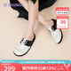 萊爾斯丹航海漫步2025春夏新款系帶厚底包頭半拖勃肯鞋女鞋11403 雪頂白+黑 OWL 37 （235mm）