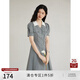 自巧小個(gè)子休閑西裝連衣裙女設計感2023新款夏季長(cháng)短款氣質(zhì)百褶裙 冰河灰短款 S (3碼)