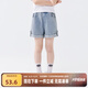 左西女童短褲夏季兒童洋氣甜美牛仔熱褲2025新款女孩輕薄透氣褲子 牛仔色 140 建議身高140cm左右