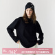 NORYBRAND 24FW 城市戶(hù)外哈蘇分割結構高領(lǐng)長(cháng)袖通勤休閑打底衫T恤 黑色 S