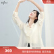 伊芙麗（eifini）蔣欣代言襯衫版型通透飄逸肌理感防曬襯衫女2025新款薄款外套 淺米色 S 80-110斤