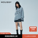 moussy【趙露思同款】 25秋季新品甜酷字母毛針織衫028IAZ70-1028 110藍色 均碼