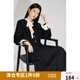 獨束大碼女裝撞色小香風(fēng)套裝微胖mm時(shí)尚減齡短外套遮肉顯瘦半身裙 赫本黑（上衣） XL (尺碼：3)