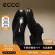 愛步（ECCO）正裝皮鞋男 增高布洛克雕花牛皮德比鞋 里斯622164 黑色41