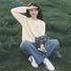 真維斯（Jeanswest）學(xué)院風(fēng)全棉長(cháng)袖t恤女秋季2025新款爆款休閑百搭時(shí)尚洋氣減齡上衣