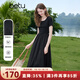 百圖betu女裝2025夏季新款短袖連衣裙拼接設計顯瘦有型裙子女2507T51 黑色 M