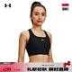 安德瑪（UNDERARMOUR）春夏女子交叉式訓(xùn)練運(yùn)動(dòng)內(nèi)衣-中強(qiáng)度1377916 黑色001 L