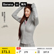 蕉內（Bananain）【趙露思同款】非常服501Slim女士連帽外套短款新款修身針織女裝 【趙露思同款】中麻灰 M