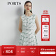 PORTS寶姿 商場(chǎng)同款新品女裝無(wú)袖印花連衣裙LL8D200KLO008 乳白混色 XL (10)